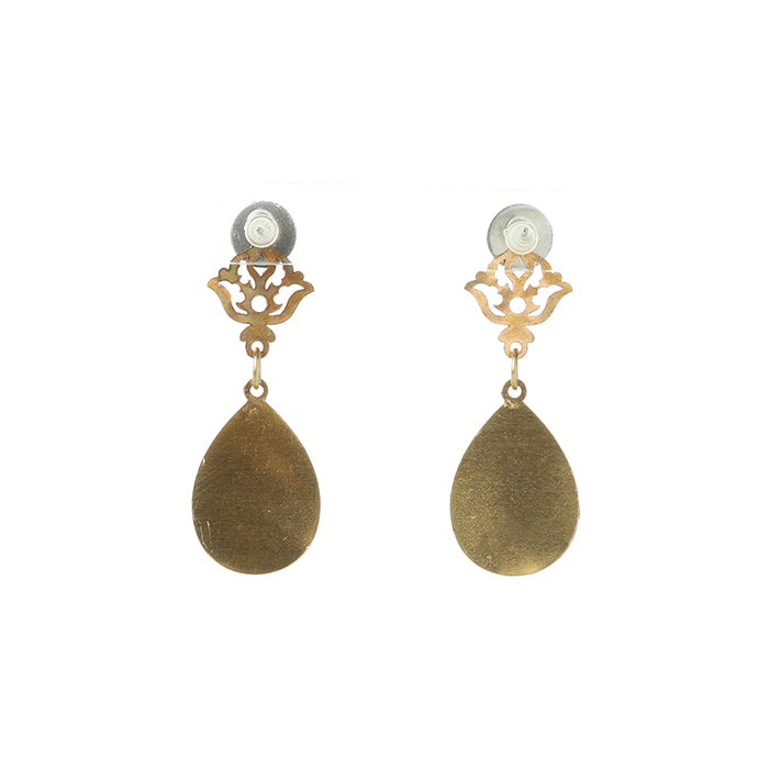 ORECCHINI IN OTTONE. "FIROZEH"